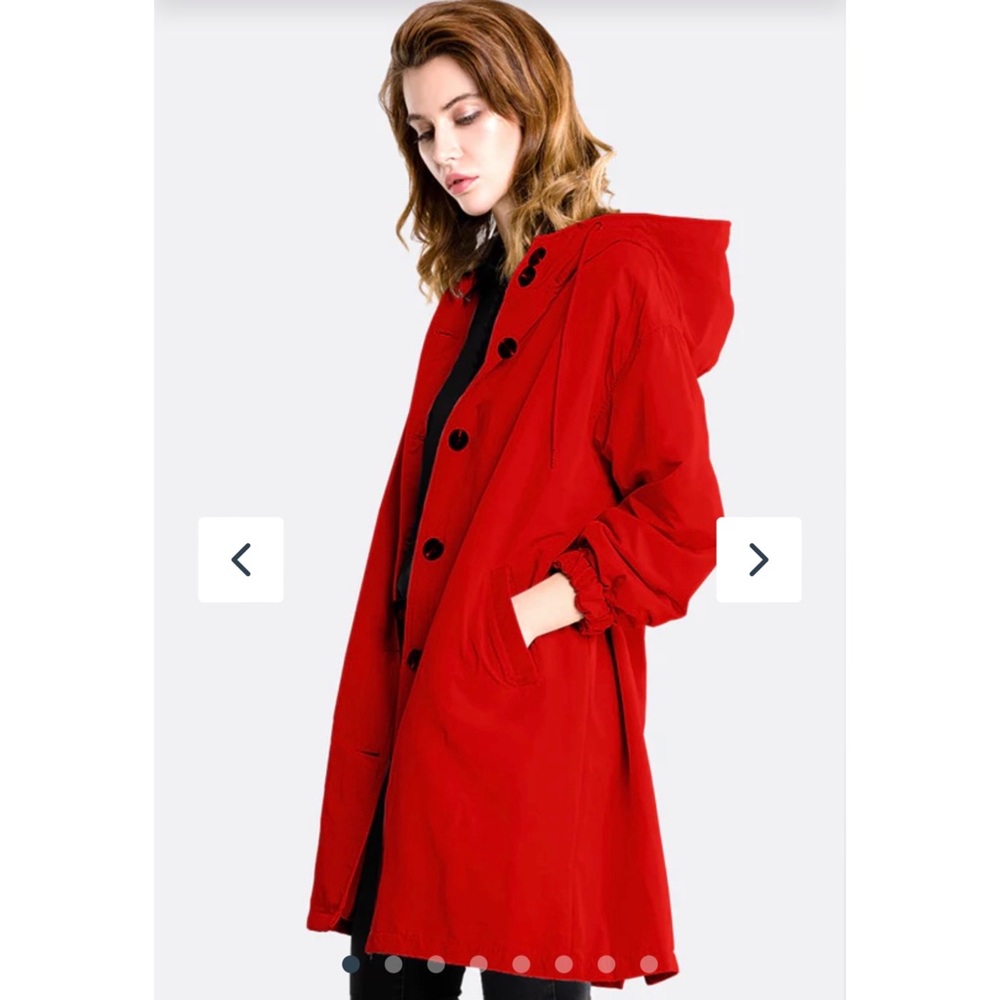 Red Windbreaker jacket Women XL - WJACKET